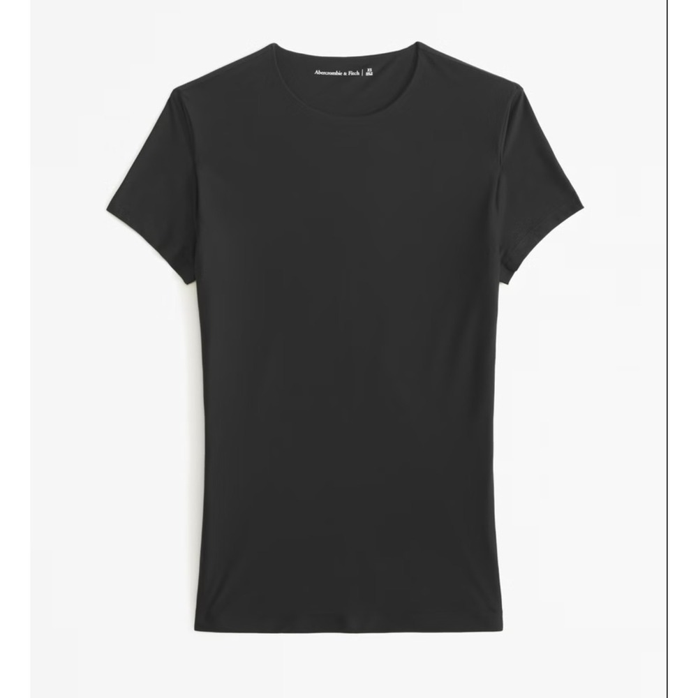 Abercrombie & Fitch Soft Matte Seamless Fabric Tuckable Baby Tee Womens Medium